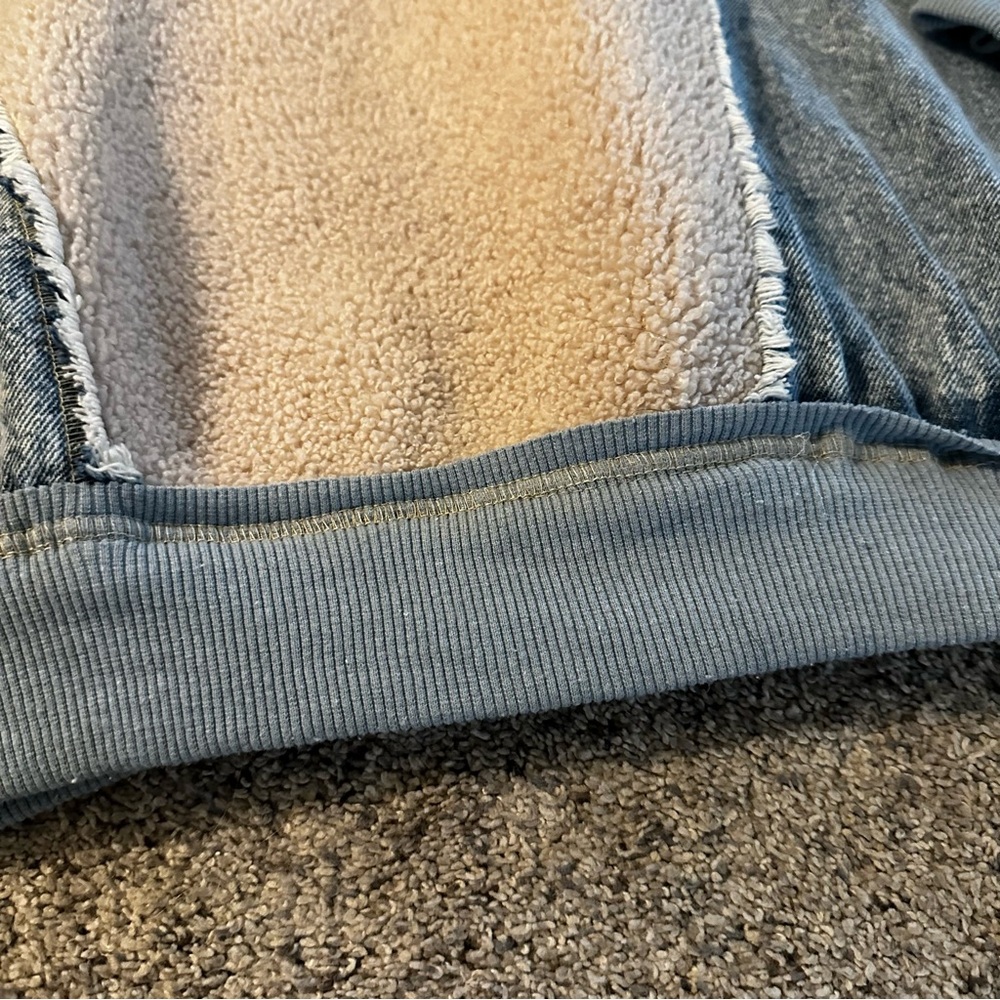 BiBi Blue Denim and Cream Sherpa Hooded Jacket - Picture 12 of 12